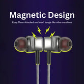 Magnetic earbuds with strong metal finish – ModishOmbre Magno-Bass Earphones